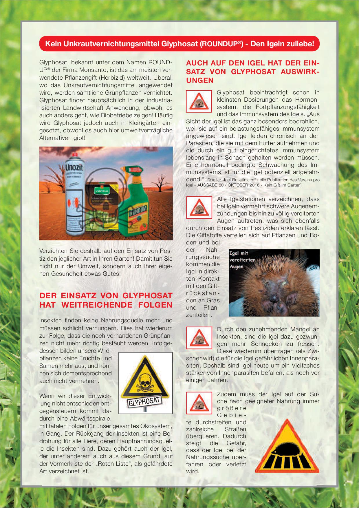 Flyer Glyphosat